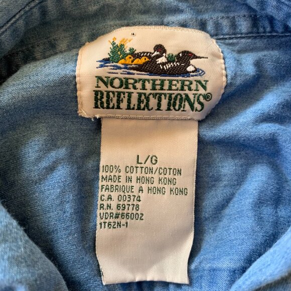 VTG Halloween Jean Button Up Shirt Sz L Embroidered Pumpkins Black Cat Spooky - Picture 6 of 7